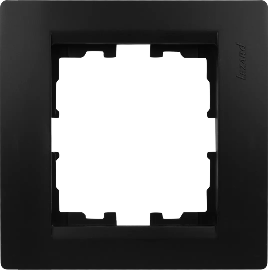 Рамка для розеток и выключателей Lezard Karina 1 пост горизонтальная цвет черный бархат