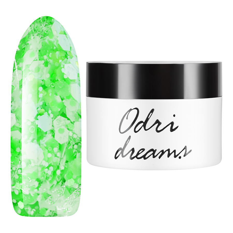

Гель-лак трехфазный irisk Odri Dreams с эффектами12 Green/White 5г, Зеленый