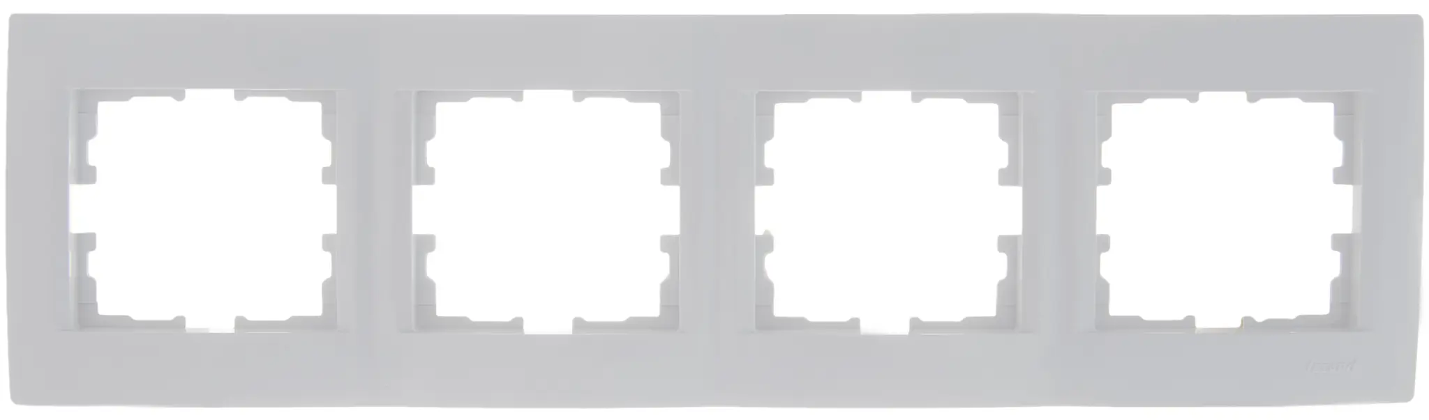 Рамка для розеток и выключателей Lezard Karina 4 поста горизонтальная цвет белый трехместная вертикальная рамка lezard