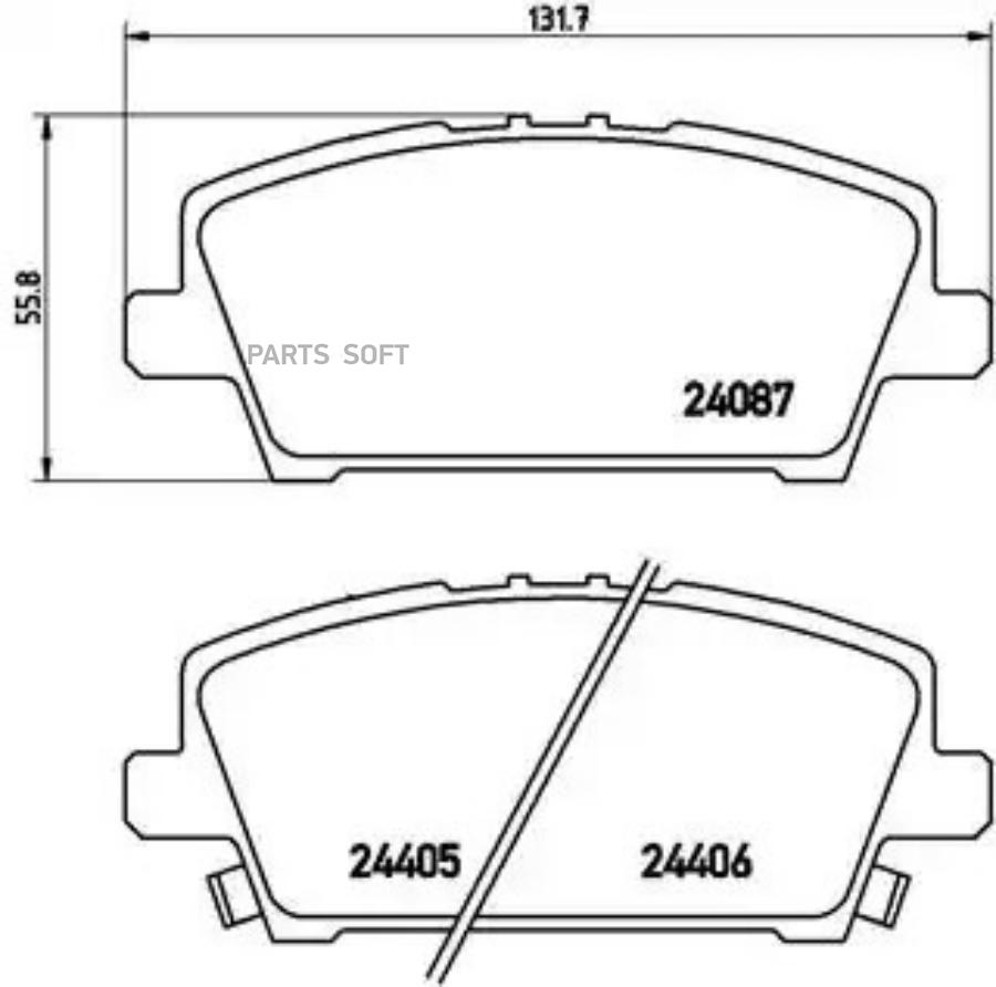 

Тормозные колодки brembo передние P28037