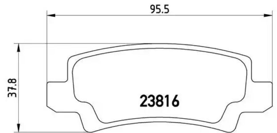 

Тормозные колодки brembo задние P83065