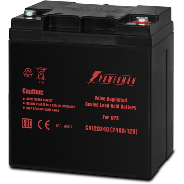 Аккумулятор для ИБП Powerman CA12240 24 А/ч 12 В CA12240