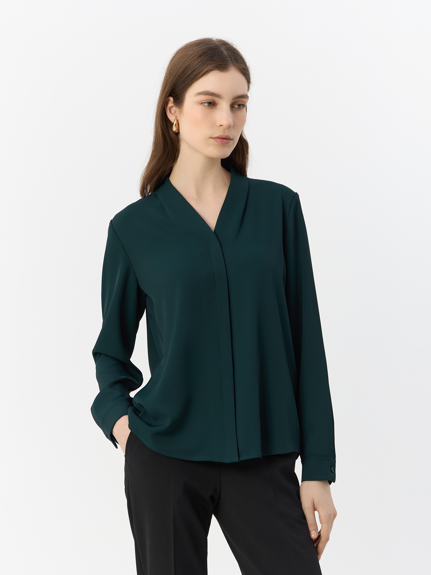 

Блуза женская Gerry Weber 260044-31433-50939 зеленая 38, Зеленый, 260044-31433
