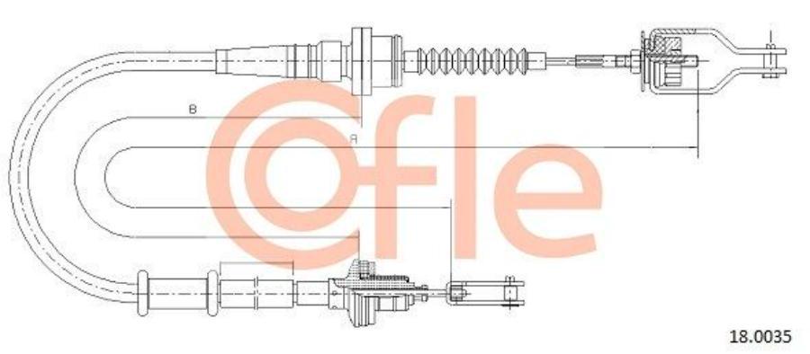 

COFLE 92.18.0035 Трос сцепления NISSAN ALMERA 1.4 95-