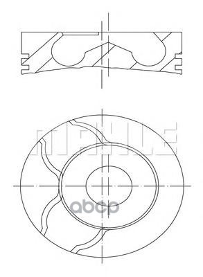 

Поршень ДВС Mahle/Knecht Renault Megane 1.5dCi -76 2x2x2.5 std 01- d-26х60