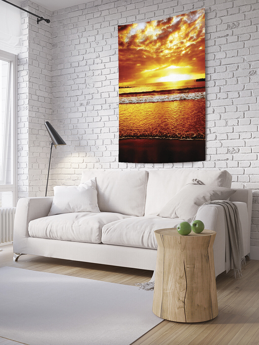 

Вертикальное фотопанно JoyArty Огненный закат, из ткани, 150х200 см