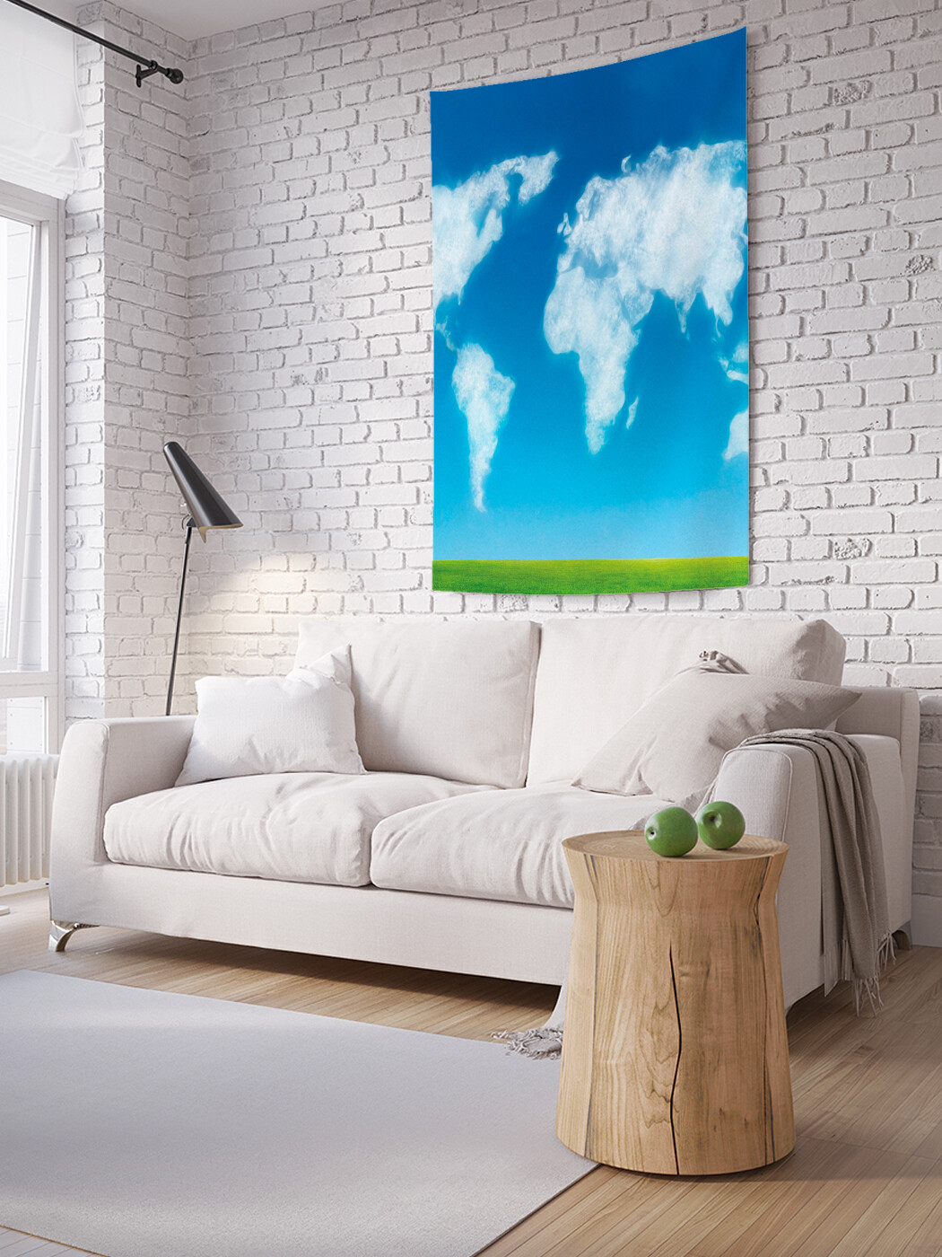 

Вертикальное фотопанно JoyArty Облачная карта, из ткани, 100х150 см