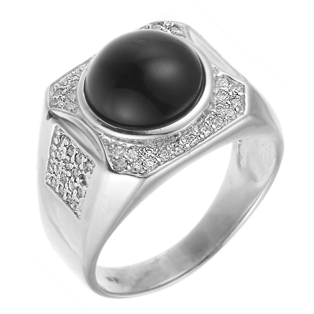 

Кольцо из серебра р. 21 JV RT52008420_KO_OX_001_WG, оникс\фианит, RT52008420_KO_OX_001_WG