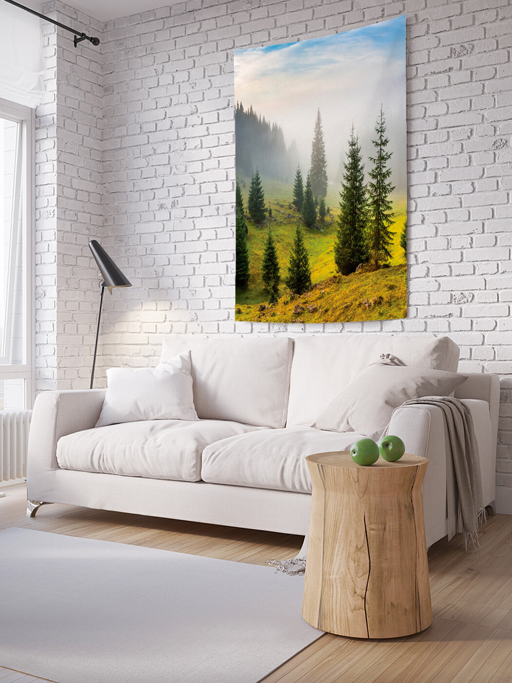

Вертикальное фотопанно JoyArty Елки на холмах, из ткани, 100х150 см