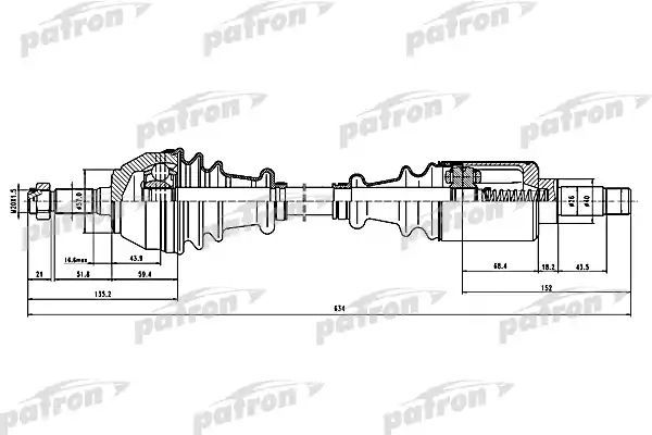 

Приводной вал PATRON PDS0100