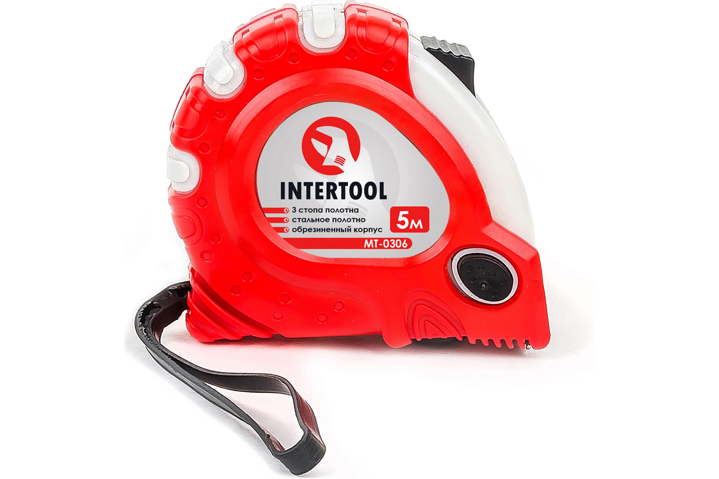 INTERTOOL Рулетка с фиксатором 5м*25мм Супер Магнит blister MT-0306