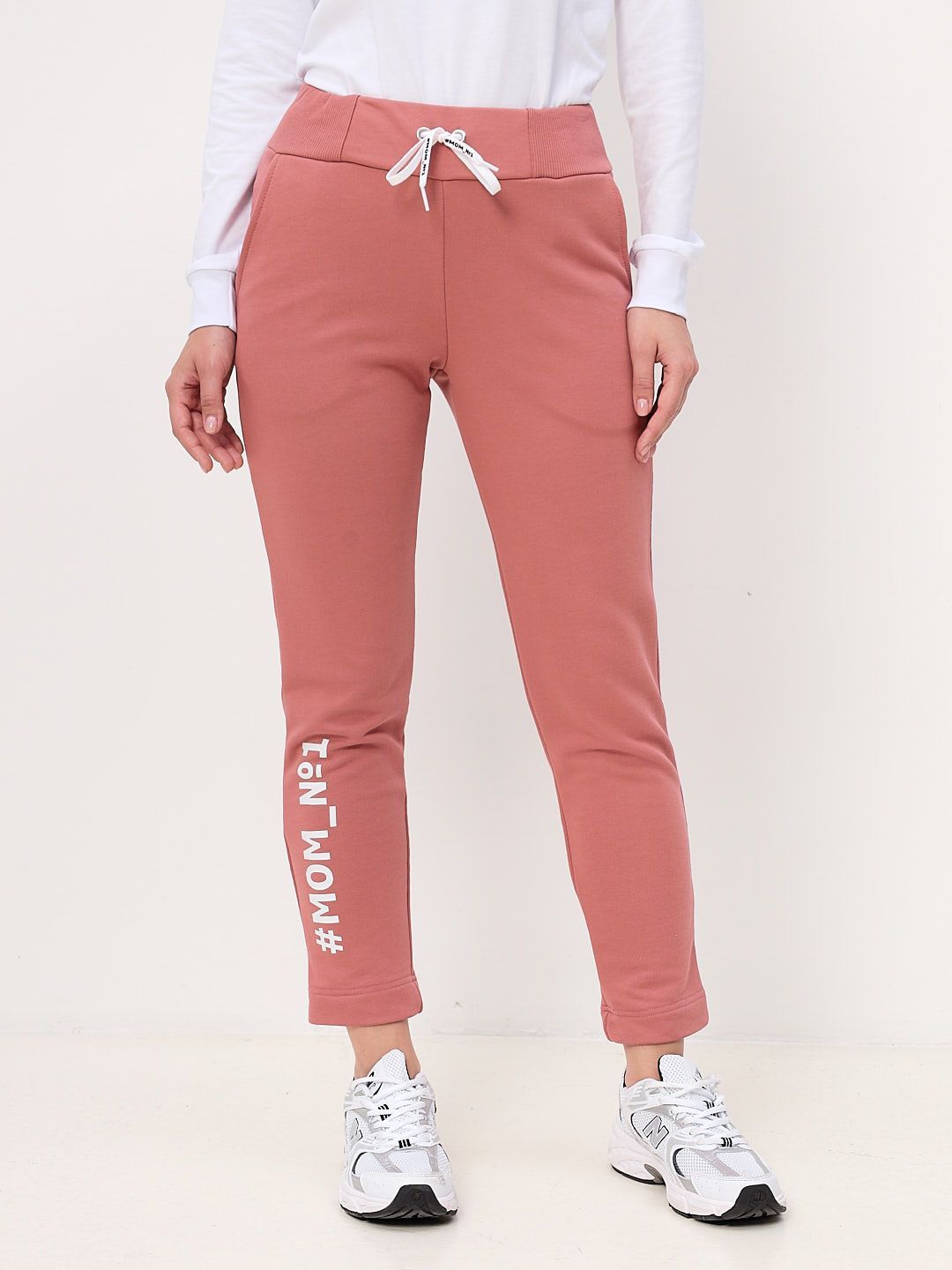 Спортивные брюки женские MOM №1 MOM-0136 розовые L