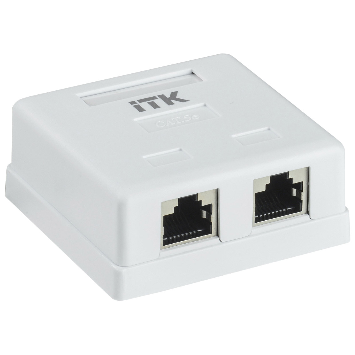 фото Iek itk настенная инф. розетка rj45 кат. 5e ftp 2-порт cs2-1c5ef-22