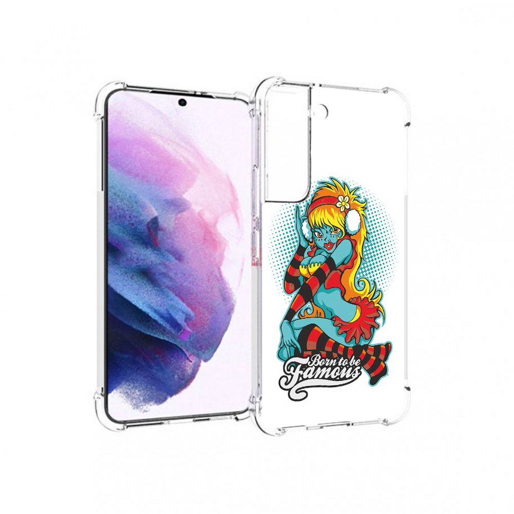 

Чехол MyPads Tocco для Samsung Galaxy S22 нарисованная девушка в наушниках, Прозрачный, Tocco