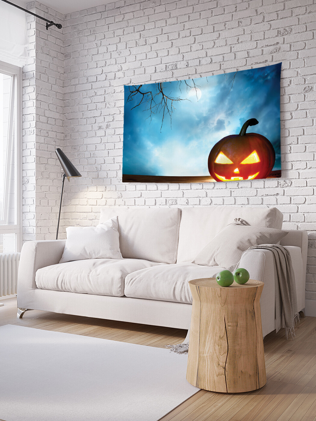 

Горизонтальное фотопанно JoyArty Ухмылка тыквы, из ткани, 100х150 см