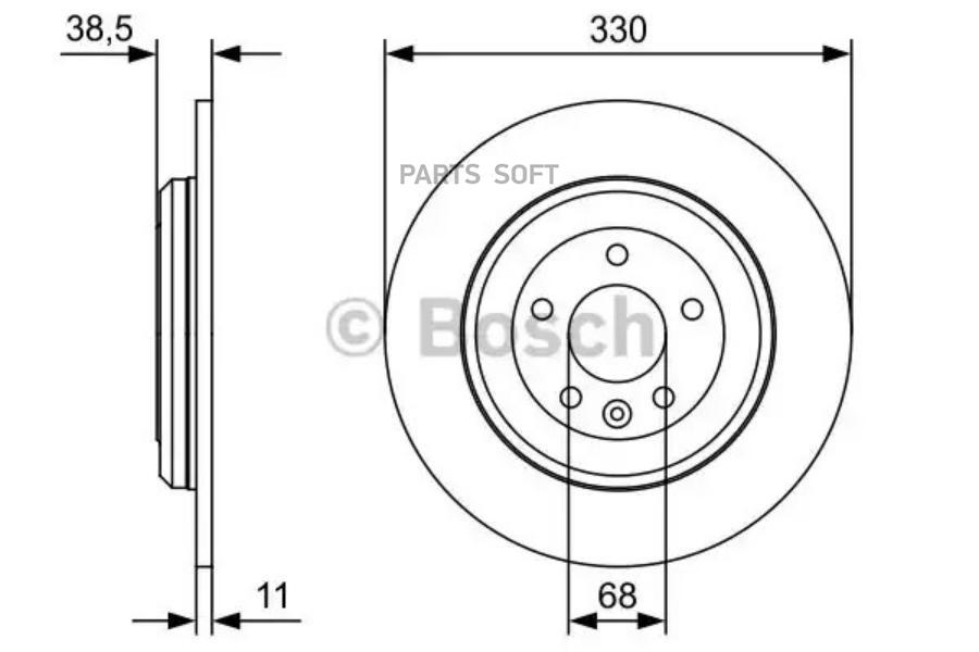 

Тормозной диск Bosch комплект 1 шт. 0986479W01