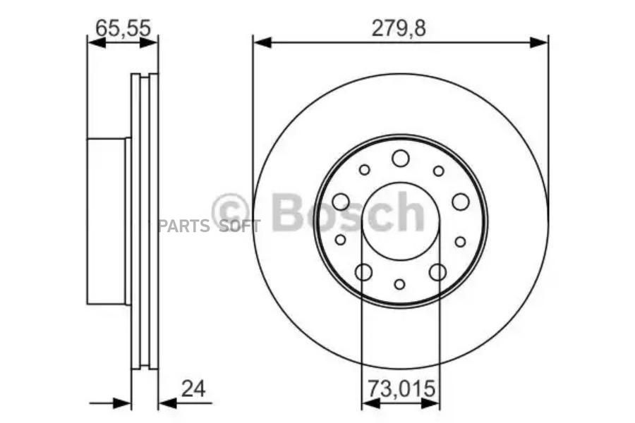 Тормозной диск Bosch комплект 2 шт. 0986479S70