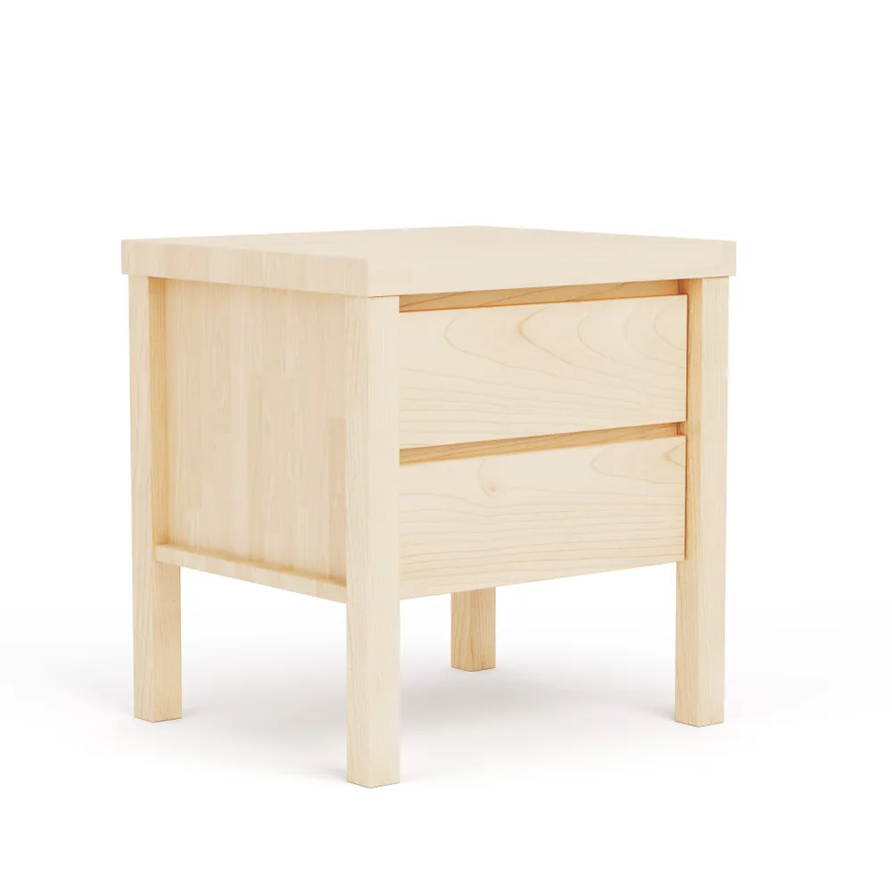 Тумба прикроватная Oslo из массива дерева, цвет береза