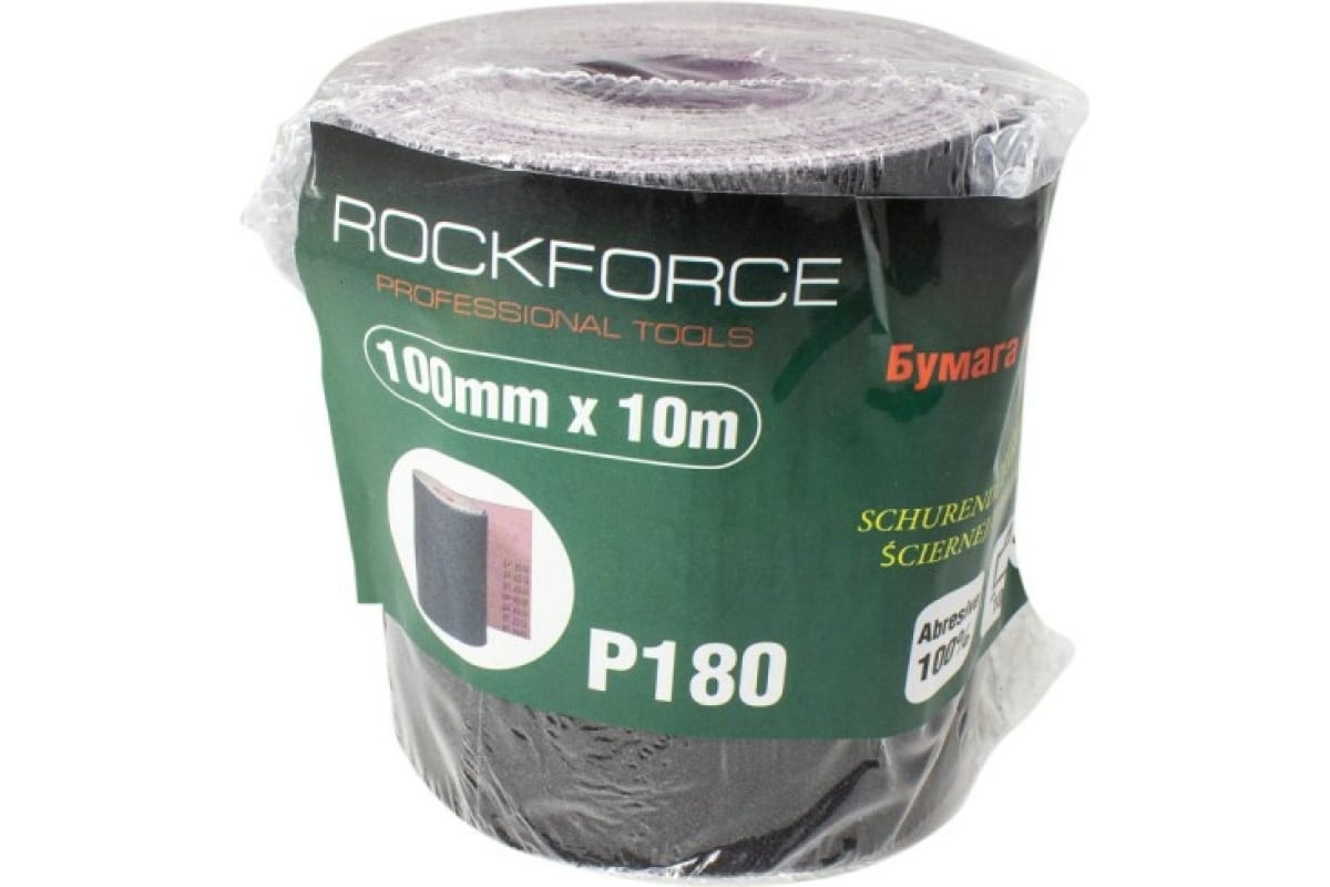 Бумага Наждачная P-180 100ммх10м На Тканевой Основе Рулон Rockforce ROCK FORCE арт. RFFB41