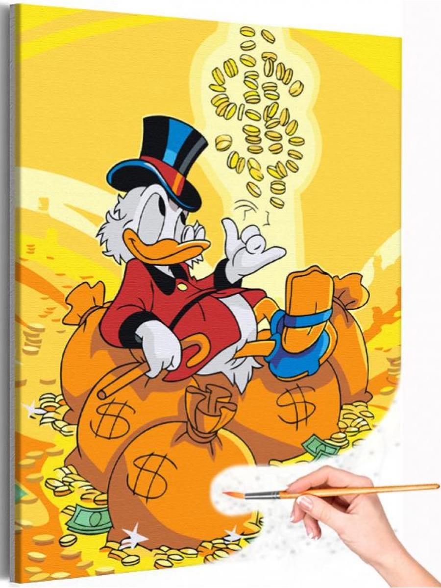 

Картина по номерам Живопись по номерам Скрудж Макдак с деньгами Scrooge McDuck Дисней, Скрудж Макдак с деньгами Scrooge McDuck Дисней Утиные истории 40х50
