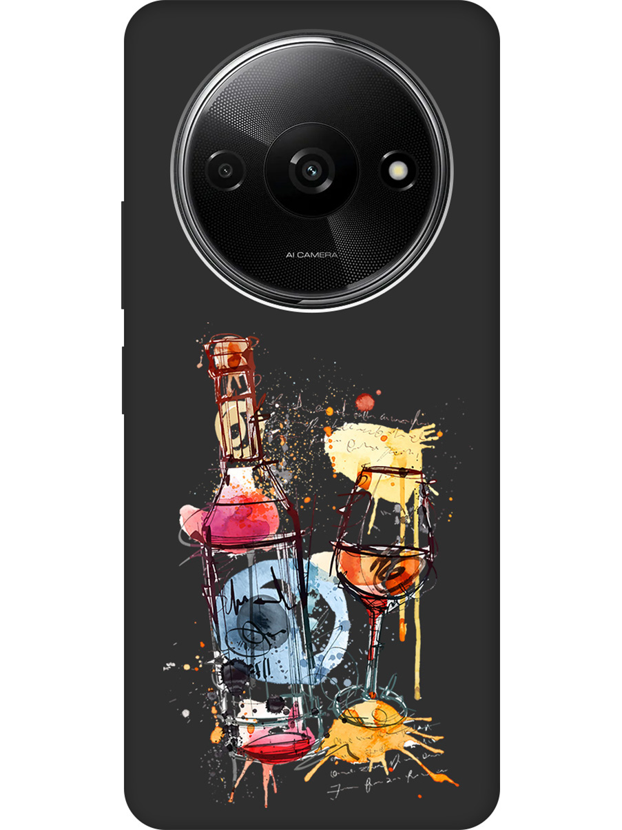 

Силиконовый чехол на Xiaomi Redmi A3 с рисунком "Aquarelle Wine" Soft Touch черный, Черный;голубой;красный;оранжевый, 20012119