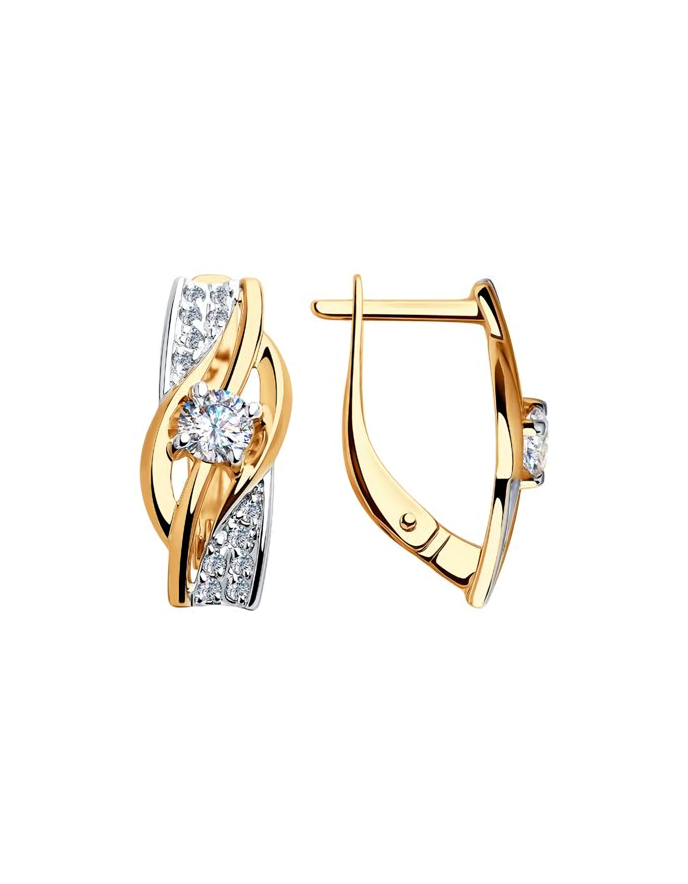 

Серьги из золота TEO MAORI 828158, фианит, 828158