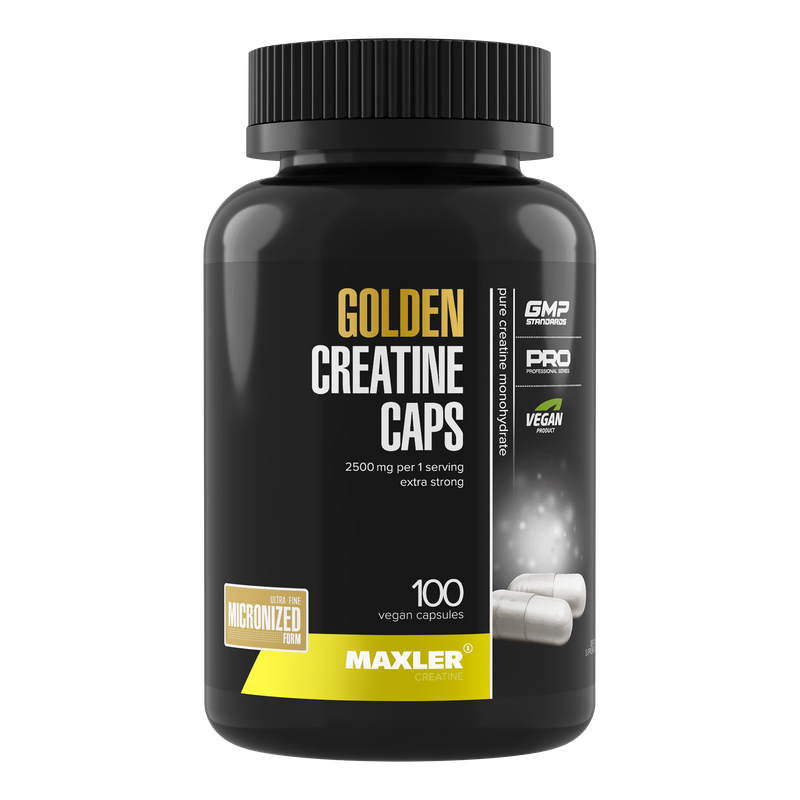 Креатин моногидрат микронизированный Maxler 100% Golden Creatine Caps, 100 капсул