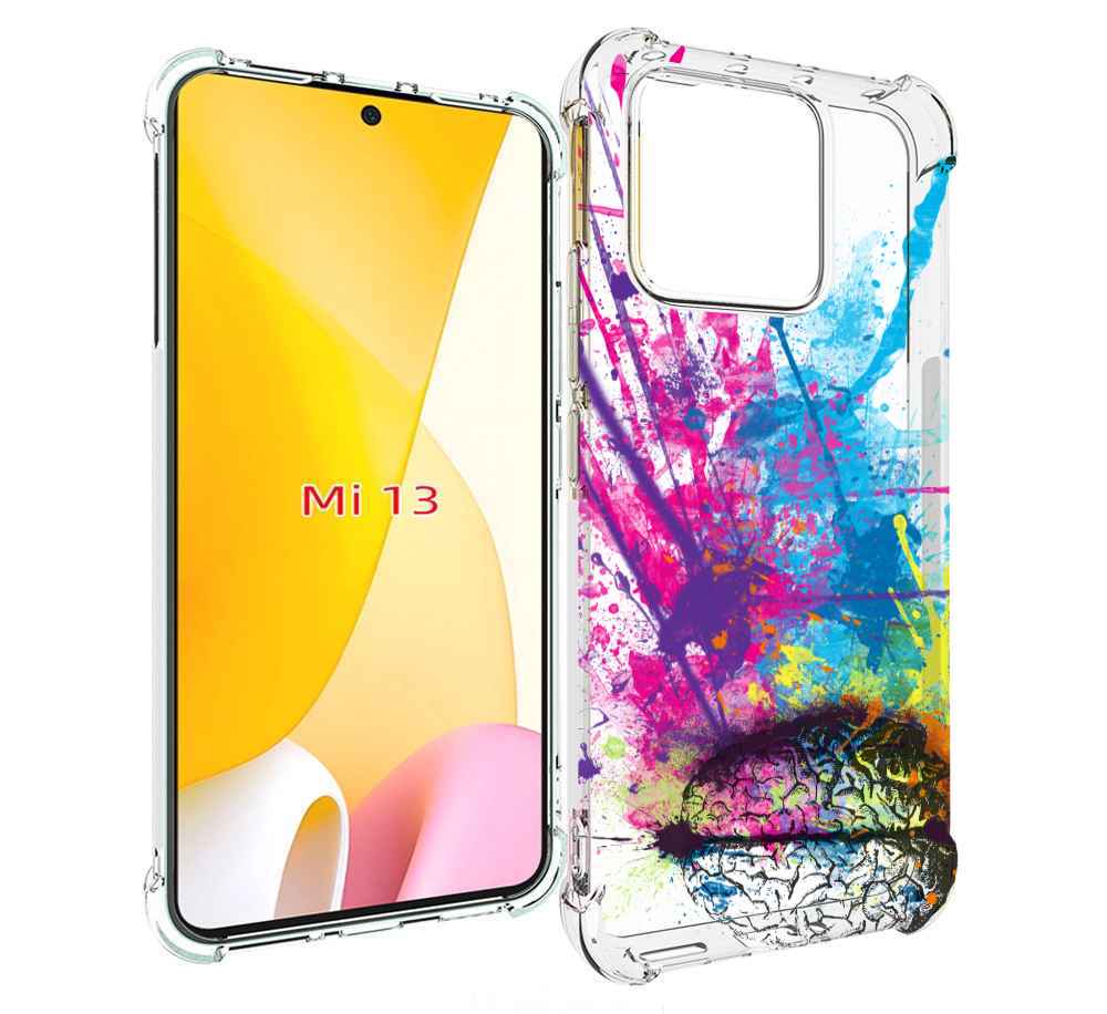 

Чехол MyPads яркий красочный мозг для Xiaomi 13, Прозрачный, Tocco