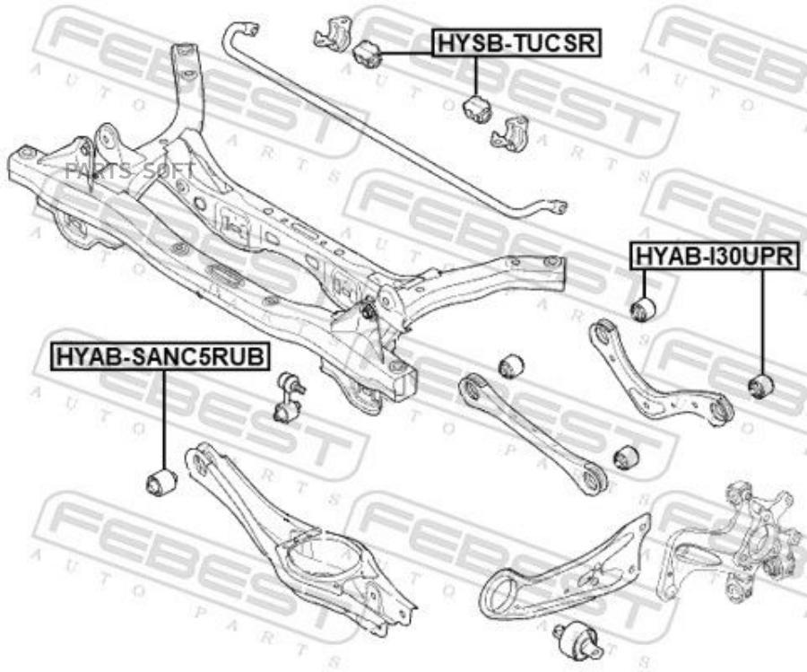 

FEBEST САЙЛЕНТБЛОК ЗАДНЕЙ ПОПЕРЕЧНОЙ ТЯГИ