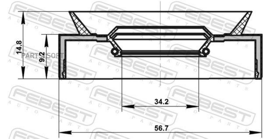 

FEBEST САЛЬНИК ПРИВОДА 34.2X56.7X9.2X14.8