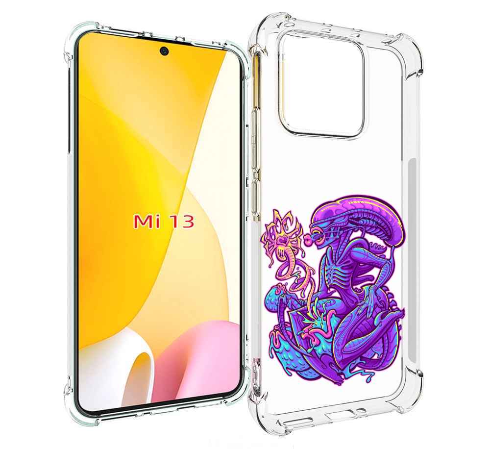 

Чехол MyPads чужой фиолетовый цвет для Xiaomi 13, Прозрачный, Tocco