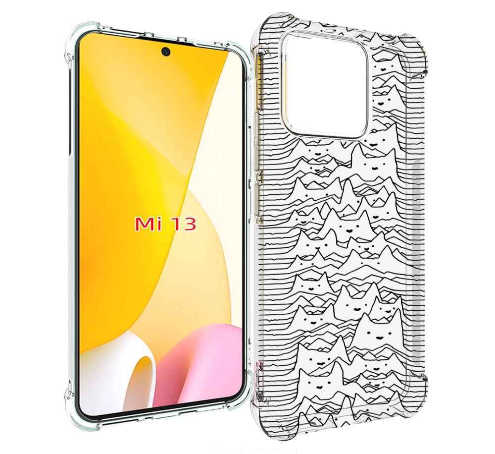 

Чехол MyPads черно белые коты 3D для Xiaomi 13, Прозрачный, Tocco