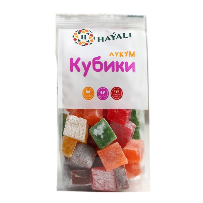 Лукум Hayali Кубики фруктовый микс 200 г 461₽