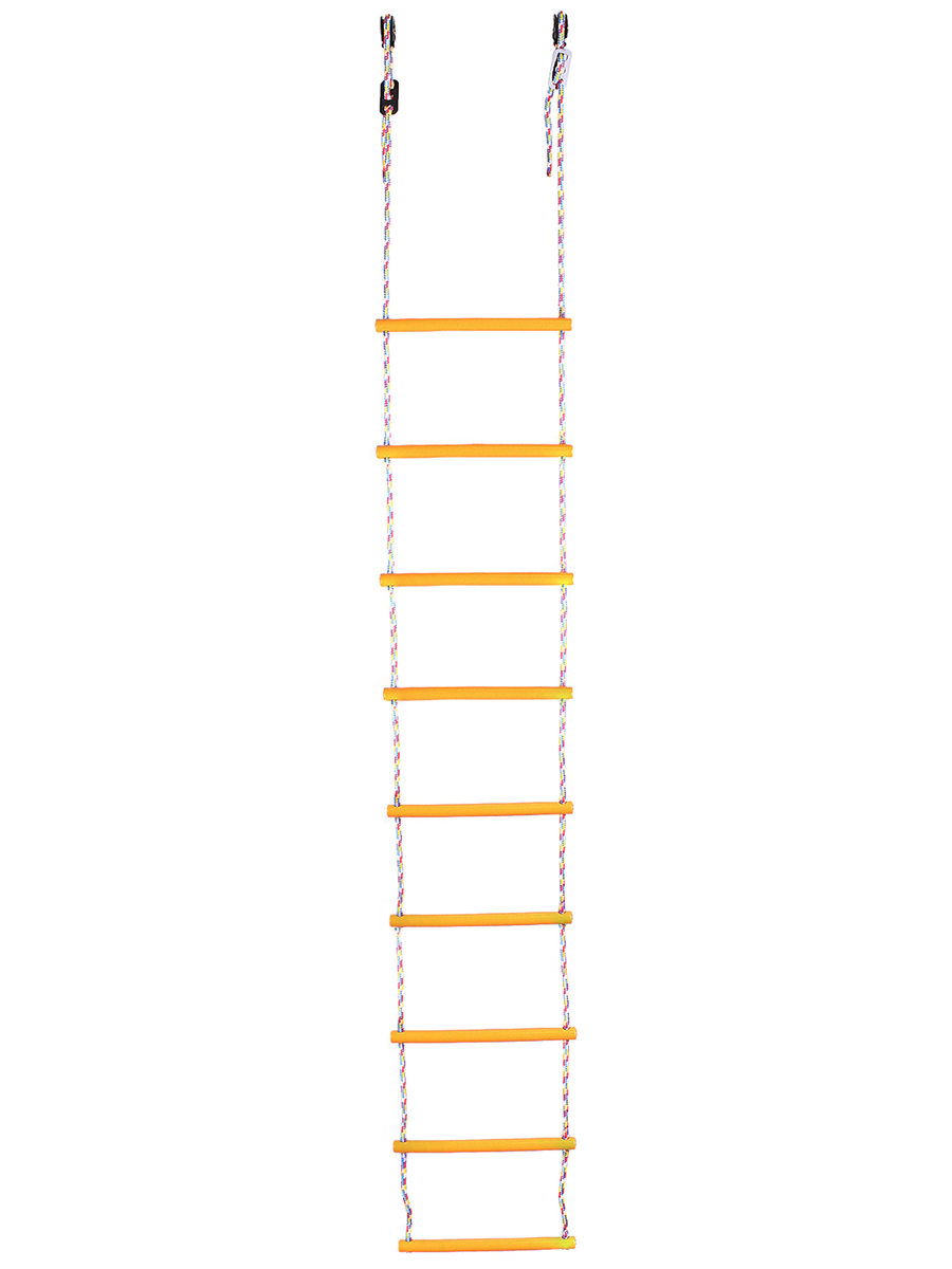 Лестница веревочная Maksi-junior 9 перекладин D25 желтый веревочная лестница isop с карабинами и усиленными перекладинами 5м lbl05