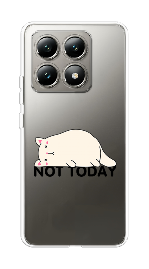 

Чехол на Xiaomi 14T "Cat not today", Белый;розовый;черный, 322850-1
