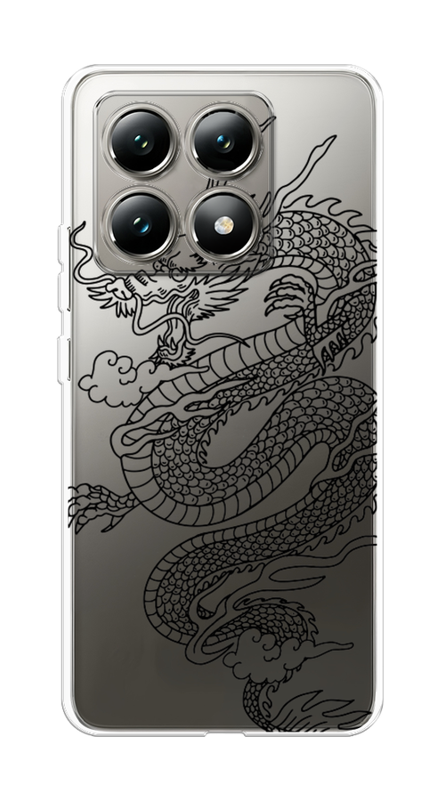 

Чехол на Xiaomi 14T "Большой китайский дракон", Черный;серый, 322850-1