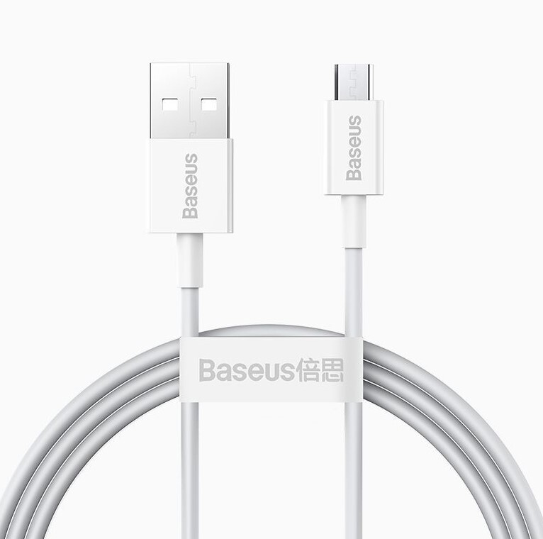 Дата-кабель Baseus, CAMYS-02,USB To Micro, 2A, 1м, белый