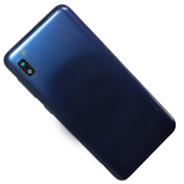Задняя крышка для Samsung SM-A105F (Galaxy A10) со стеклом камеры <синий>