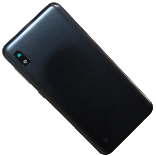 Задняя крышка для Samsung SM-A105F (Galaxy A10) со стеклом камеры <черный>