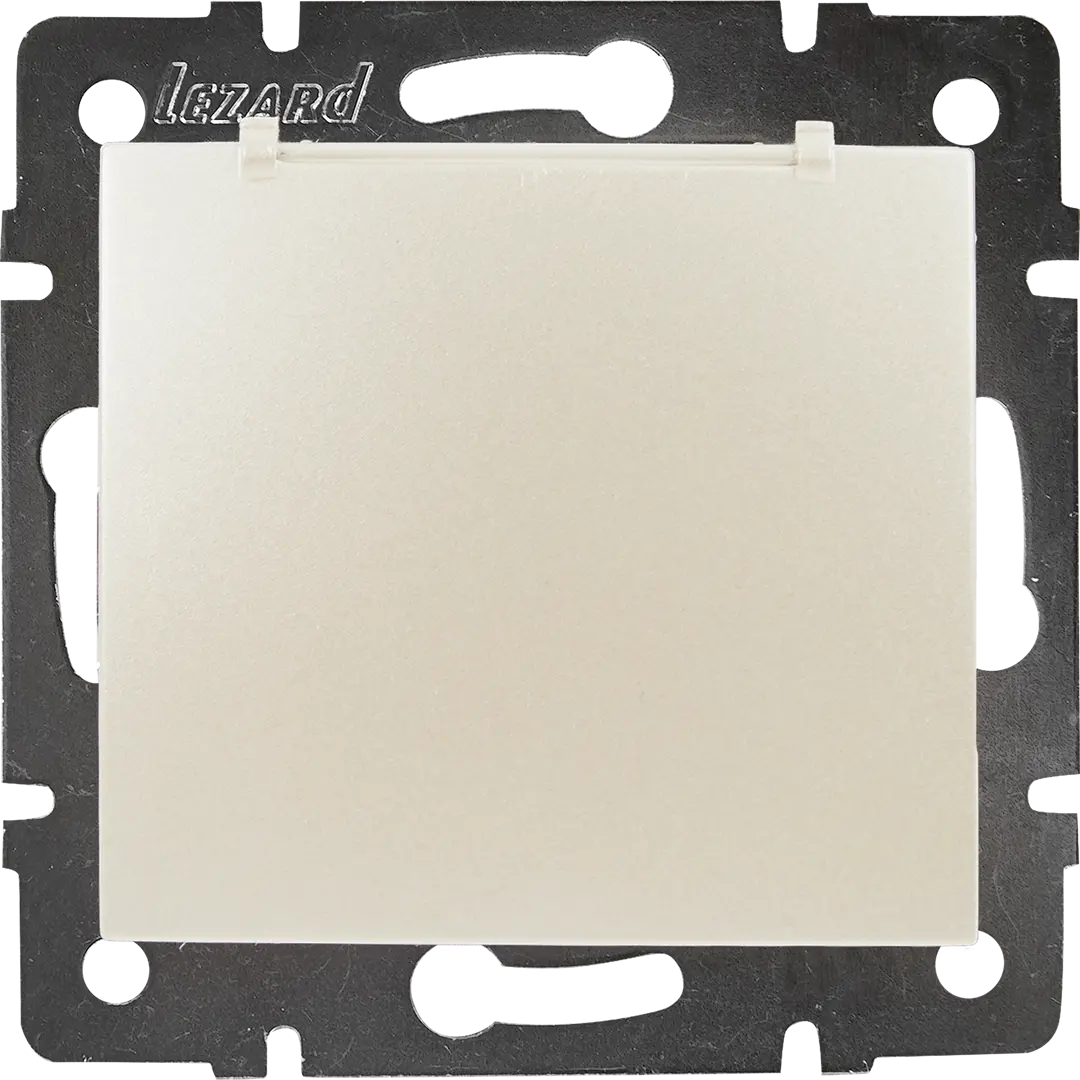 Розетка Lezard Karina с заземлением с крышкой цвет жемчужный белый перламутровый настенный светильник eurosvet 20058 1 перламутровый сатин