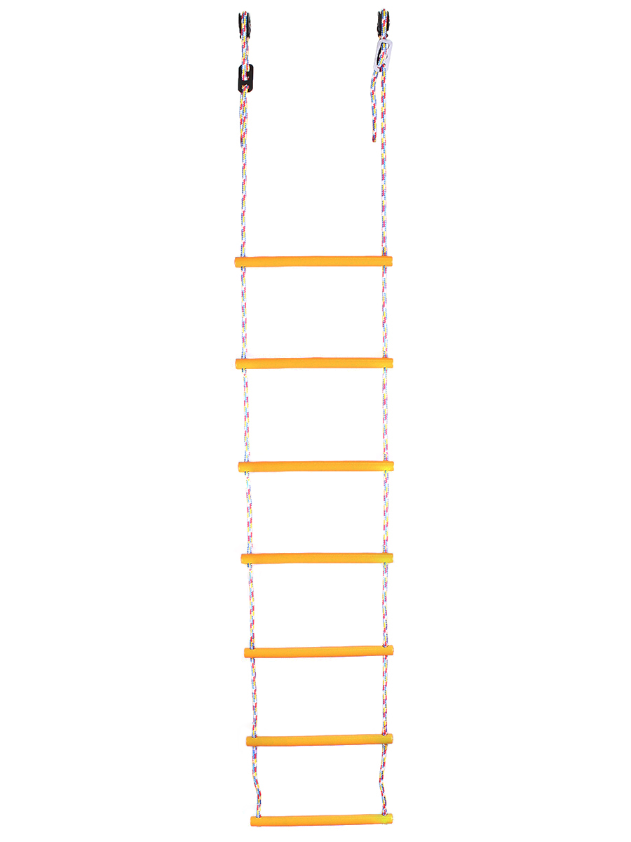 Лестница веревочная Maksi-junior 7 перекладин D25 желтый лестница веревочная maksi junior 9 перекладин d25 желтый