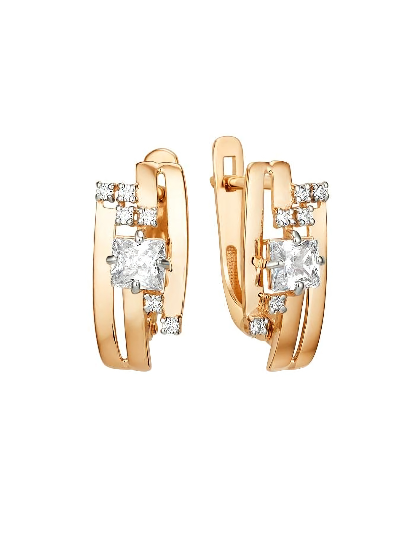 

Серьги из золота TEO MAORI 8016782-1102, фианит, 8016782-1102