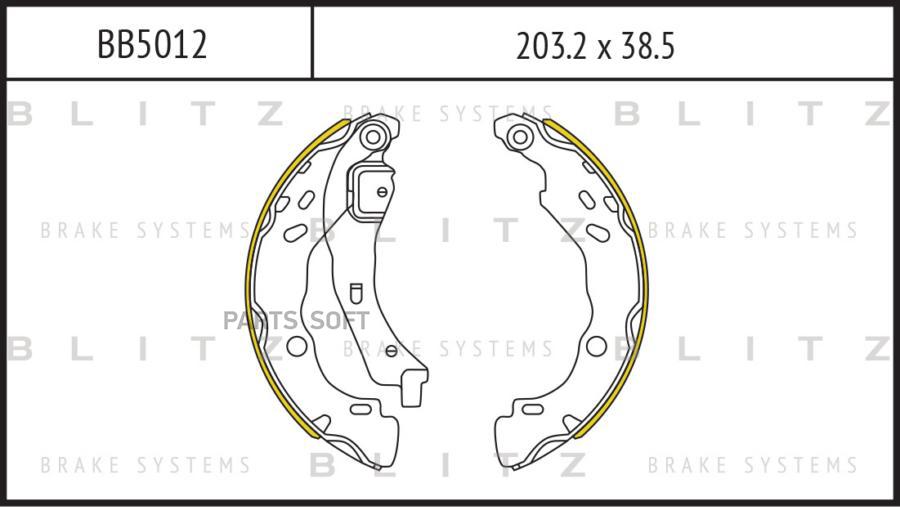 

Колодки Барабанные Rеnаult Сliо 1.2I-1.9Dтi С Авs 98> BLITZ bb5012 Вв5012