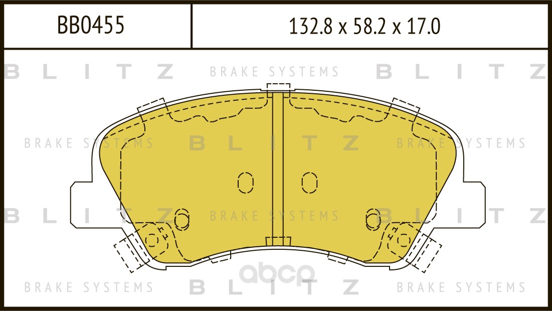 

Тормозные колодки BLITZ передние дисковые bb0455