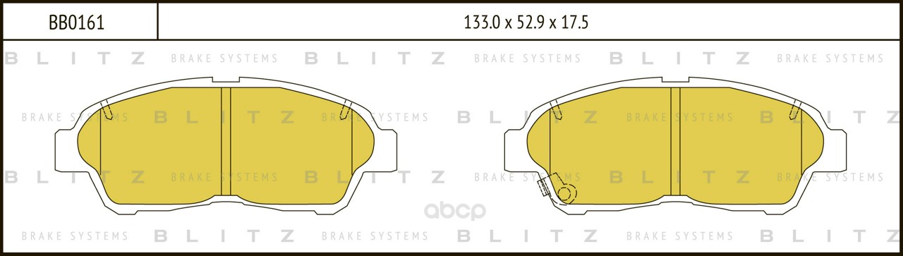 

Тормозные колодки BLITZ передние дисковые bb0161