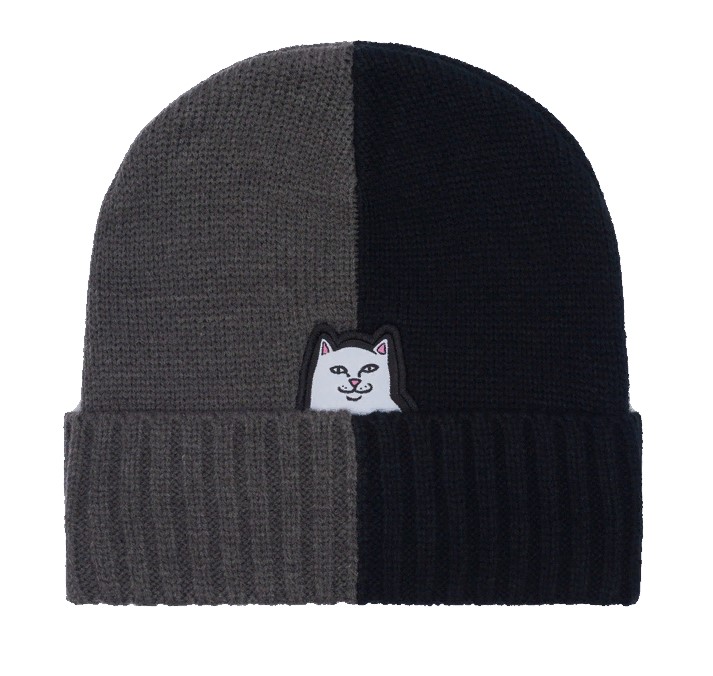

Шапка бини унисекс Ripndip Lord Nermal Split, чёрный, Lord Nermal Split