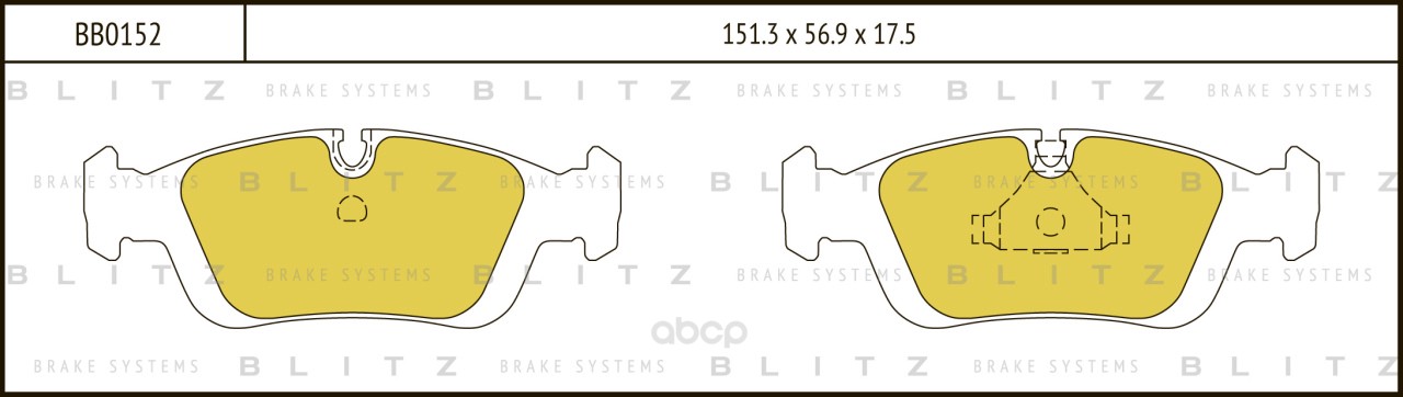 Колодки Пер.Вмw 3 Е36 95=> BLITZ bb0152 100054626308