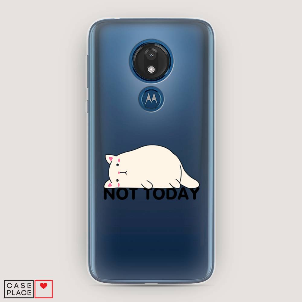 

Чехол для Motorola Moto G7 "Cat not today", Белый;розовый;черный, 241150-1