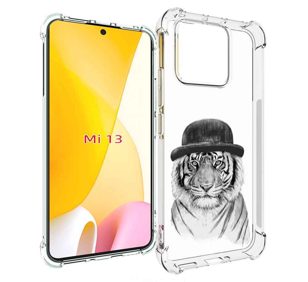 

Чехол MyPads тигр британец для Xiaomi 13, Прозрачный, Tocco
