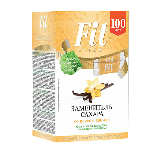 Заменитель Сахара Со Вкусом Ванили Fit Parad Стики 100